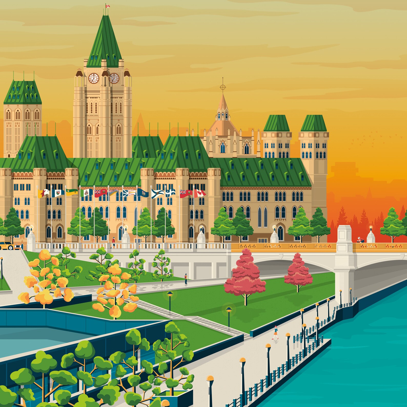 Ottawa Print Ottawa Vintage Travel Poster Canada Print Etsy