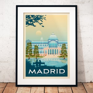 Madrid Travel Print, Palacio de Cristal, Travel Gift, Barcelona Poster, Europe Print, Spain Art Print, Travel Art Print, Housewarming Gift image 6