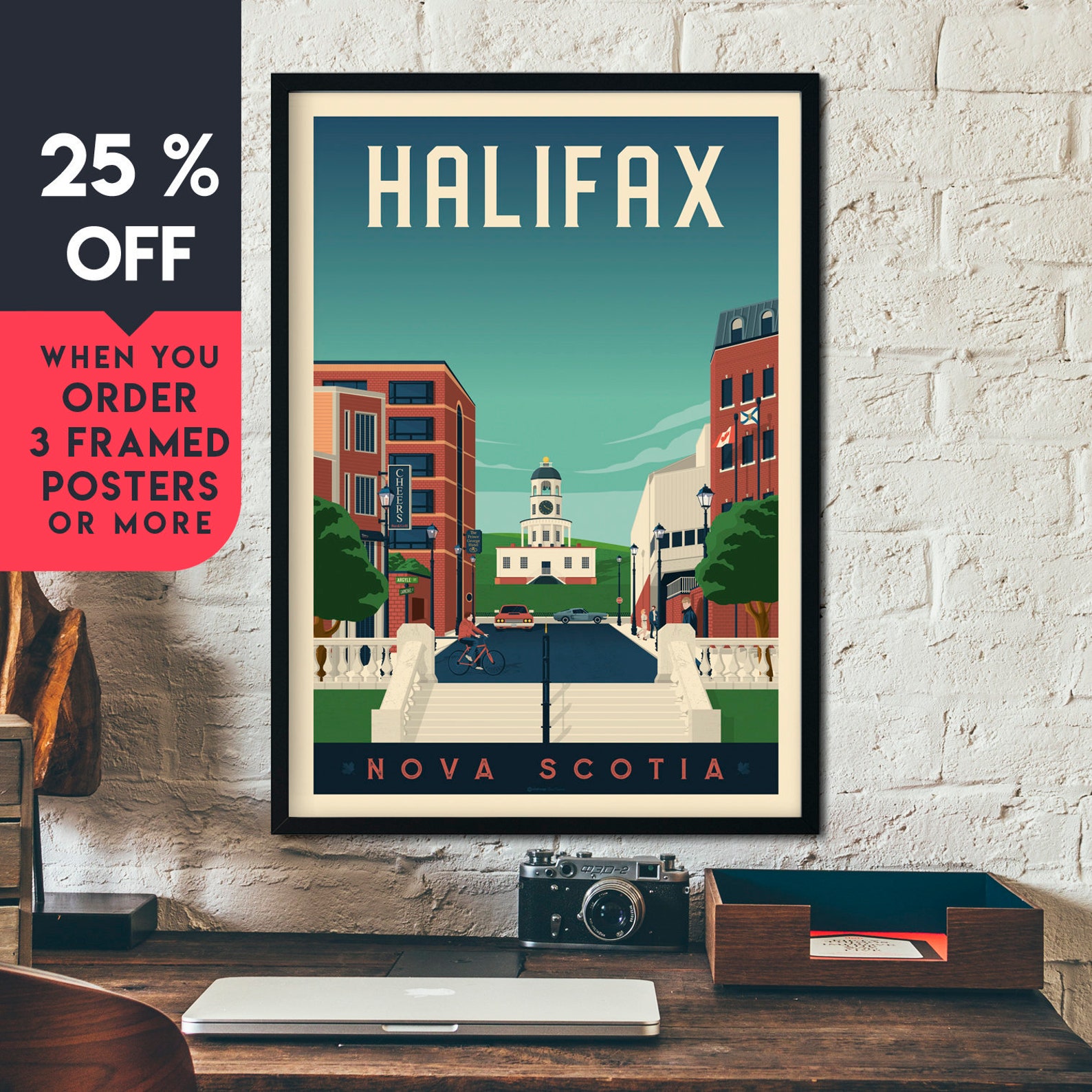 Halifax Print Halifax Vintage Travel Poster Canada Print Etsy