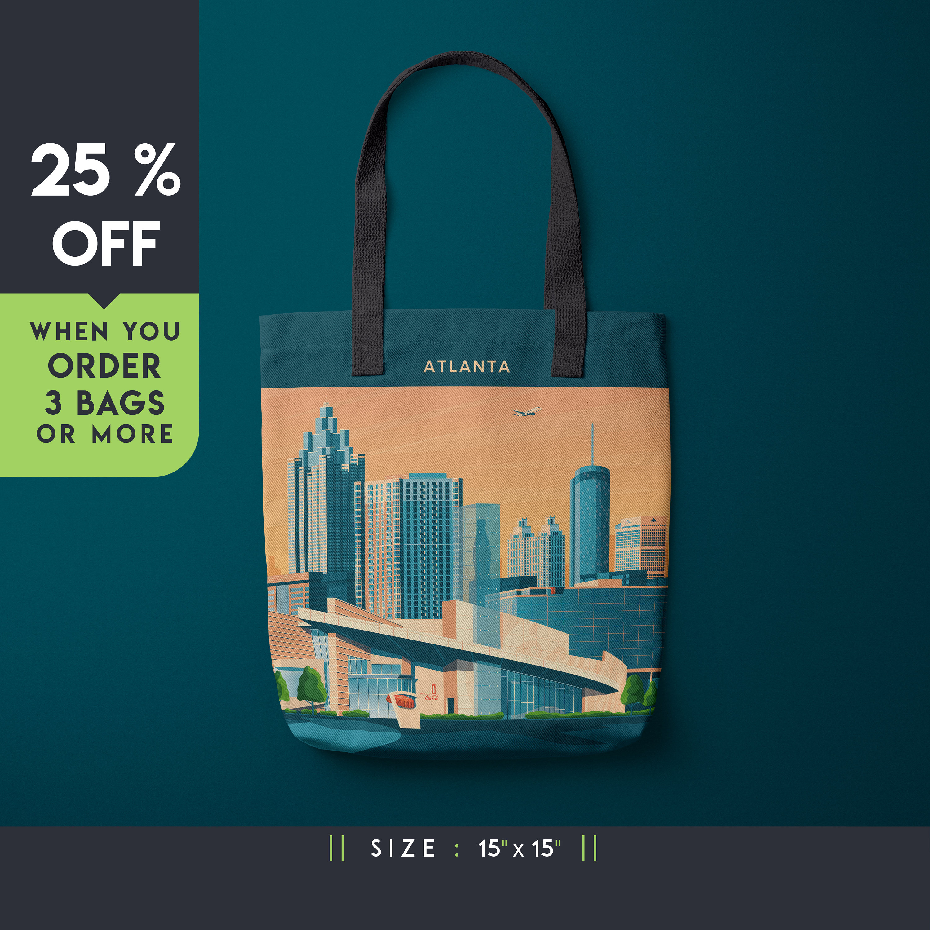 Atlanta Photo Canvas Tote Bag