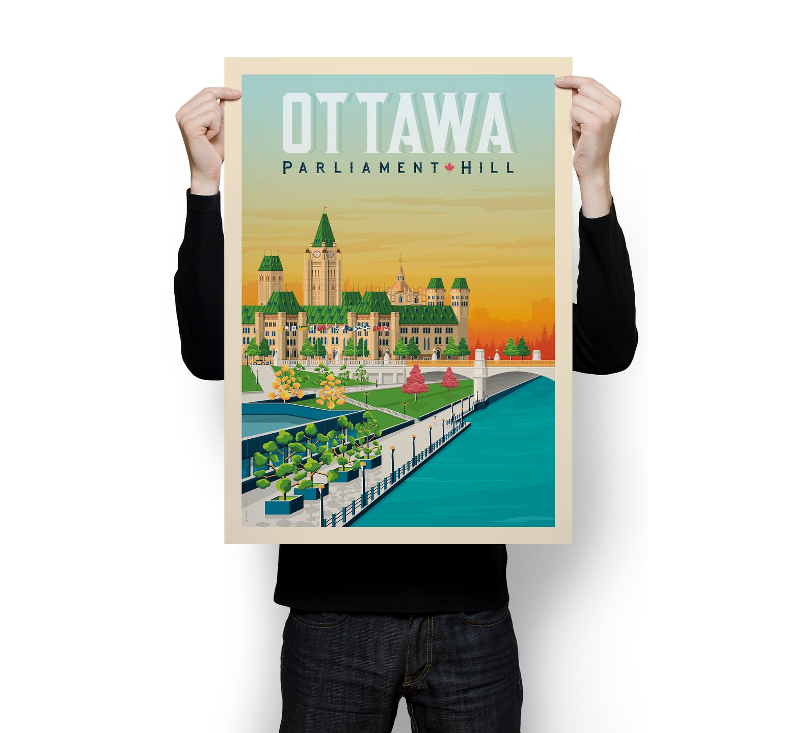 Ottawa Print Ottawa Vintage Travel Poster Canada Print Etsy