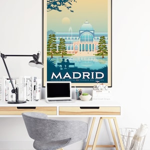 Madrid Travel Print, Palacio de Cristal, Travel Gift, Barcelona Poster, Europe Print, Spain Art Print, Travel Art Print, Housewarming Gift image 3