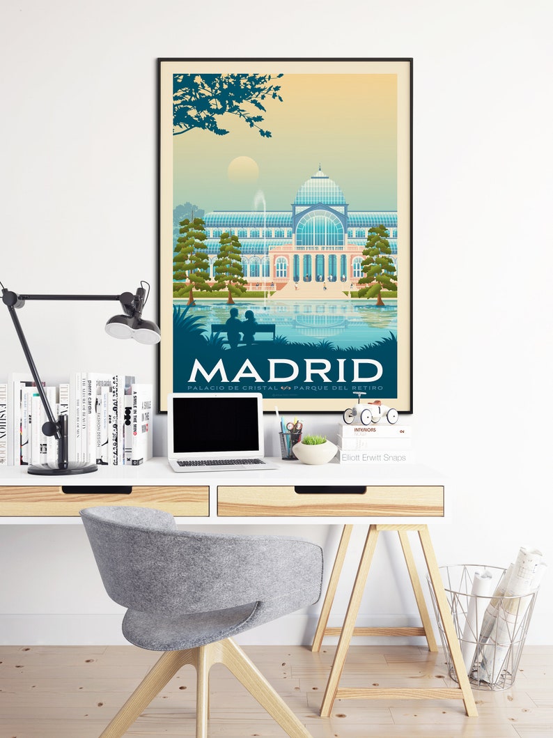 Madrid Spain Print Madrid Vintage Travel Poster Etsy