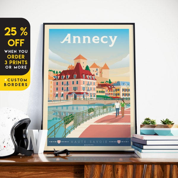 Annecy Print, France Print, Annecy Lake, City Skyline Print, Europe Travel Gift, Wall Decor, Travel Poster, Housewarming, Birthday Gift