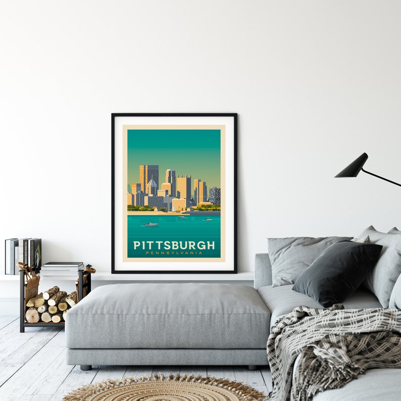 Pittsburgh Print, Pennsylvania Print, Steel City, United States Print, Travel Gift, Travel Poster, USA Print, Housewarming, Birthday Gift image 8