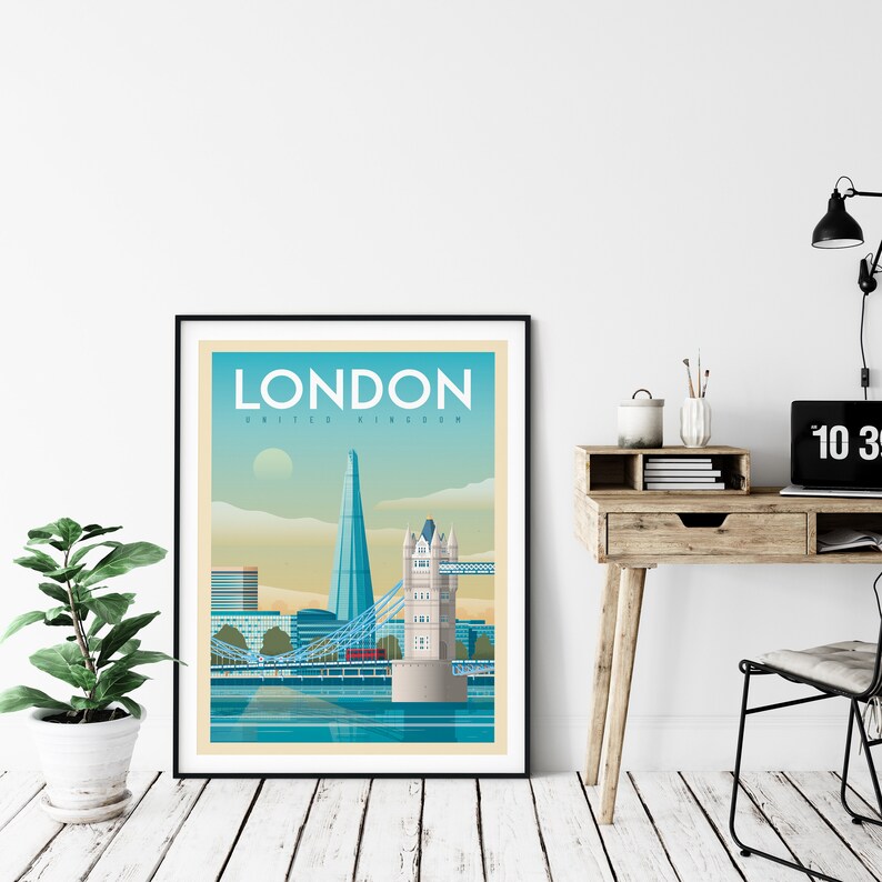 London Art Print, London Wall Art, England Art Print, London Poster, London Gift, Travel Gift, Travel Poster, Housewarming, Wedding Gift image 7