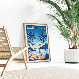 Martinique Print, France Print, Beach Print, Tropical Print , Europe Travel Gift, Wall Decor, Travel Poster, Housewarming, Birthday Gift image 6