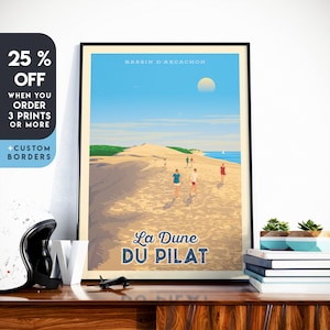 Dune du Pilat Print, France Print, Beach Print, Arcachon Print, Europe Travel Gift, Wall Decor, Travel Poster, Housewarming, Birthday Gift
