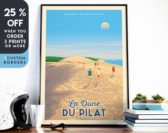 Dune du Pilat Print, France Print, Beach Print, Arcachon Print, Europe Travel Gift, Wall Decor, Travel Poster, Housewarming, Birthday Gift