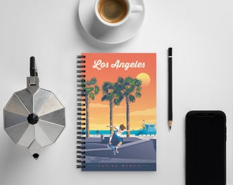 Los Angeles California Travel Journal Notebook, Spiral Notebook, Travelers notebook, bullet journal, notepad, stationary, Housewarming Gift