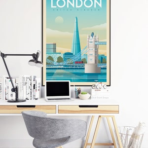 London Art Print, London Wall Art, England Art Print, London Poster, London Gift, Travel Gift, Travel Poster, Housewarming, Wedding Gift image 3
