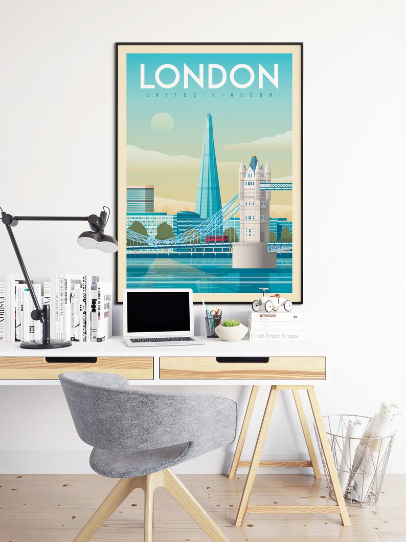 London Art Print, London Wall Art, England Art Print, London Poster, London Gift, Travel Gift, Travel Poster, Housewarming, Wedding Gift image 3