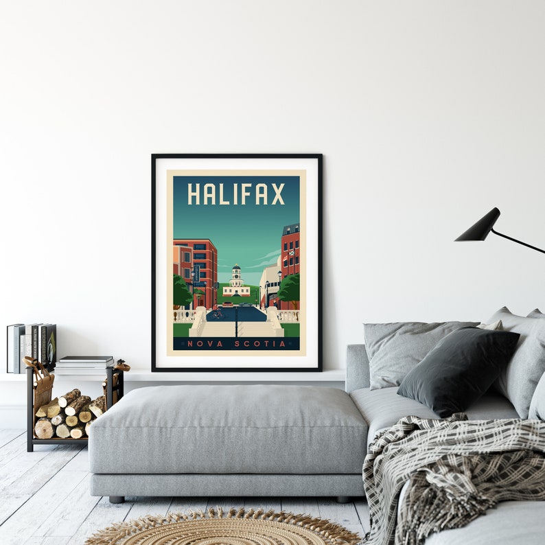 Halifax Print, Nova Scotia Print, The Clock Tower, Canada Print, Travel Gift, Travel Poster, USA Print, Housewarming, Birthday Gift image 8