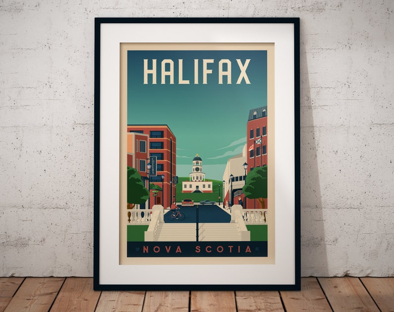 Halifax Print, Nova Scotia Print, The Clock Tower, Canada Print, Travel Gift, Travel Poster, USA Print, Housewarming, Birthday Gift image 6