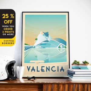 Valencia Travel Print, Valencia Spain, Travel Gift, Barcelona Poster, Europe Print, Spain Art Print, Travel Art Print, Housewarming Gift