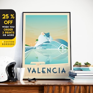 Valencia Travel Print, Valencia Spain, Travel Gift, Barcelona Poster, Europe Print, Spain Art Print, Travel Art Print, Housewarming Gift