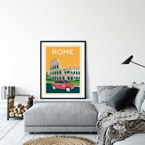 Rome Art Print, Italy Art Print, Roma Print, Italy Poster, The Colosseum Print, Travel Gift, Travel Poster, Europe Print, Housewarming image 8