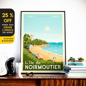 Noirmoutier Print, France Print, Anse Rouge, Coastal Beach Print, Europe Travel Gift, Wall Decor, Travel Poster, Housewarming, Birthday Gift