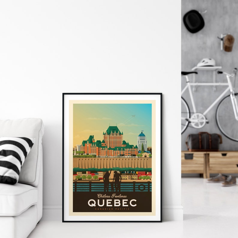 Quebec City Print, Quebec Print, Chateau Frontenac Print, Canada Print, Travel Gift, Travel Poster, USA Print, Housewarming, Birthday Gift image 7