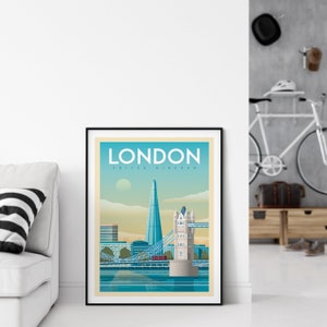 London Art Print, London Wall Art, England Art Print, London Poster, London Gift, Travel Gift, Travel Poster, Housewarming, Wedding Gift image 8