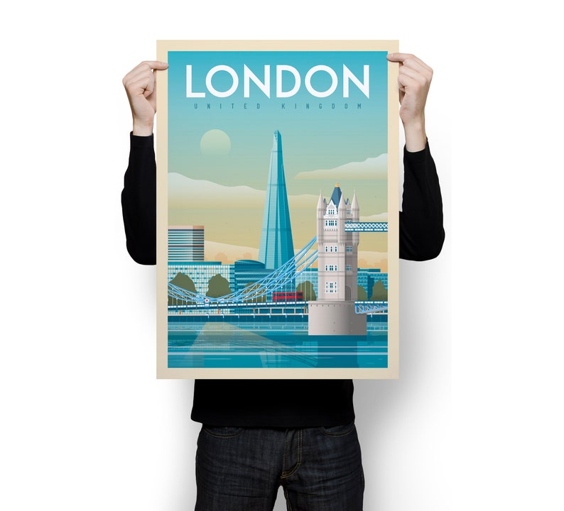 London Art Print, London Wall Art, England Art Print, London Poster, London Gift, Travel Gift, Travel Poster, Housewarming, Wedding Gift image 5