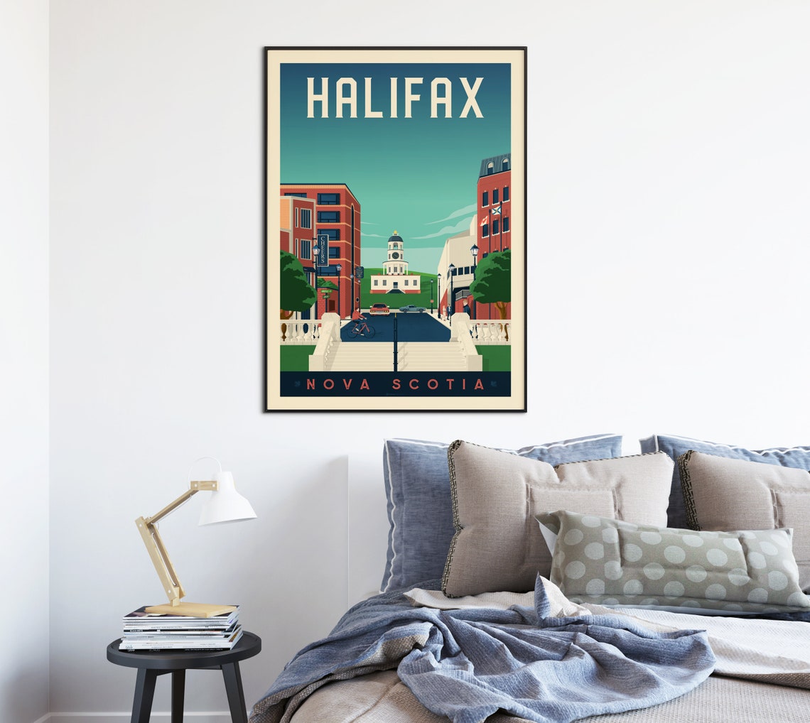 Halifax Print Halifax Vintage Travel Poster Canada Print Etsy