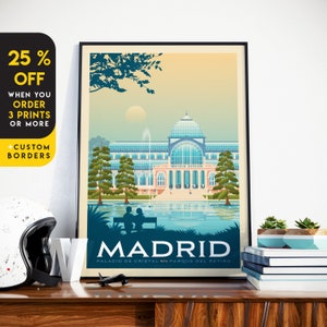 Madrid Travel Print, Palacio de Cristal, Travel Gift, Barcelona Poster, Europe Print, Spain Art Print, Travel Art Print, Housewarming Gift