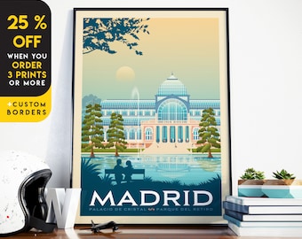 Madrid Travel Print, Palacio de Cristal, Travel Gift, Barcelona Poster, Europe Print, Spain Art Print, Travel Art Print, Housewarming Gift