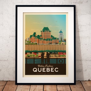 Quebec City Print, Quebec Print, Chateau Frontenac Print, Canada Print, Travel Gift, Travel Poster, USA Print, Housewarming, Birthday Gift image 6