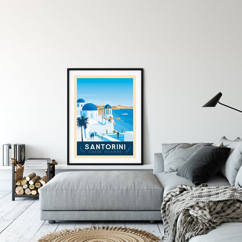 Santorini, Greece Art Print, Santorini Wall Art, Travel Print, Travel Poster, Europe Print, Wall Decor, Housewarming Gift, Anniversary Gift image 8