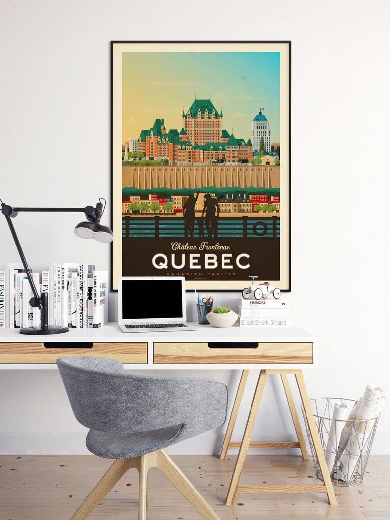 Quebec City Print, Quebec Print, Chateau Frontenac Print, Canada Print, Travel Gift, Travel Poster, USA Print, Housewarming, Birthday Gift image 3