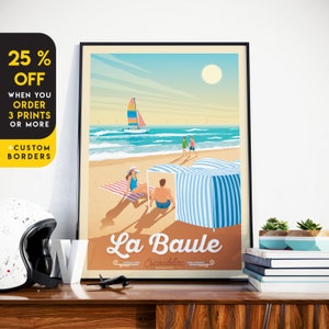 La Baule Travel Print Wall Art La Baule France Wall Hanging Home Decoration La Baule Guerande Pornichet Gift Wall Art Print France Wall Art