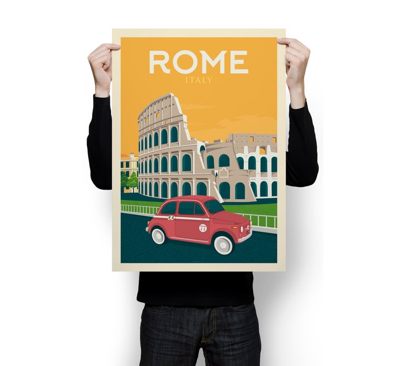 Rome Art Print, Italy Art Print, Roma Print, Italy Poster, The Colosseum Print, Travel Gift, Travel Poster, Europe Print, Housewarming image 5