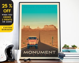 Monument Valley Print, National Park Print, Desert, United States Print, Travel Gift, Travel Poster, USA Print, Housewarming, Birthday Gift