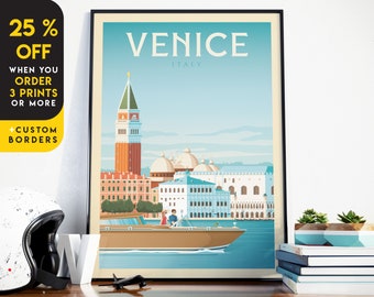 Venice Art Print, Venezia Italy Art Print, Venice Painting, Travel Gift, Travel Poster, Engagement, Wedding, Anniversary, Housewarming Gift