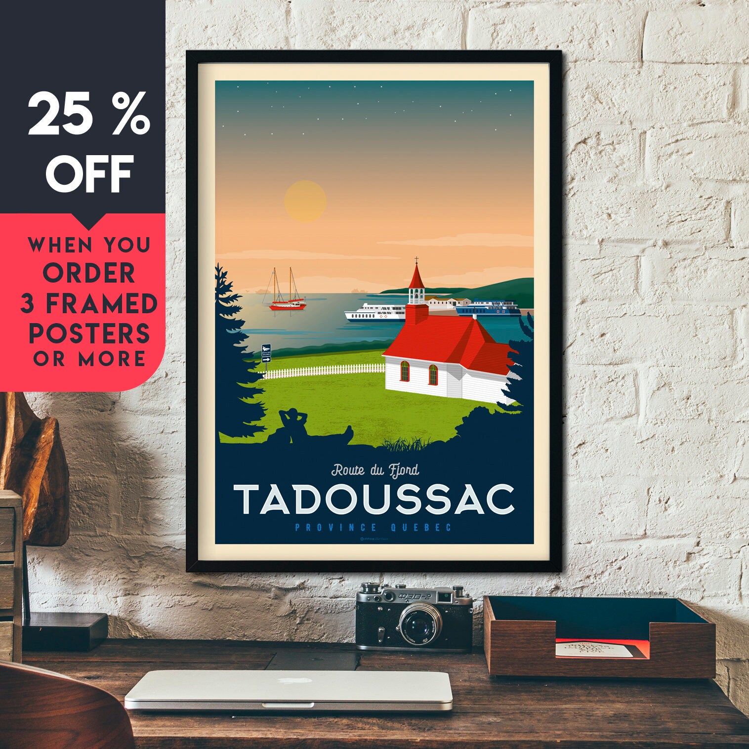 Canadian Pacific ships Vintage painting art Travel Poster Print For Glass Frame