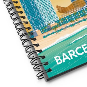 Barcelona Spain Travel Journal Notebook, Spiral Notebook, Travelers notebook, bullet journal, notepad, stationary, Housewarming Gift