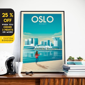Oslo Norway Print, Norway Print, Scandinavia Art, City Skyline, Travel Gift, Wall Decor, Travel Poster, Housewarming, Birthday Gift