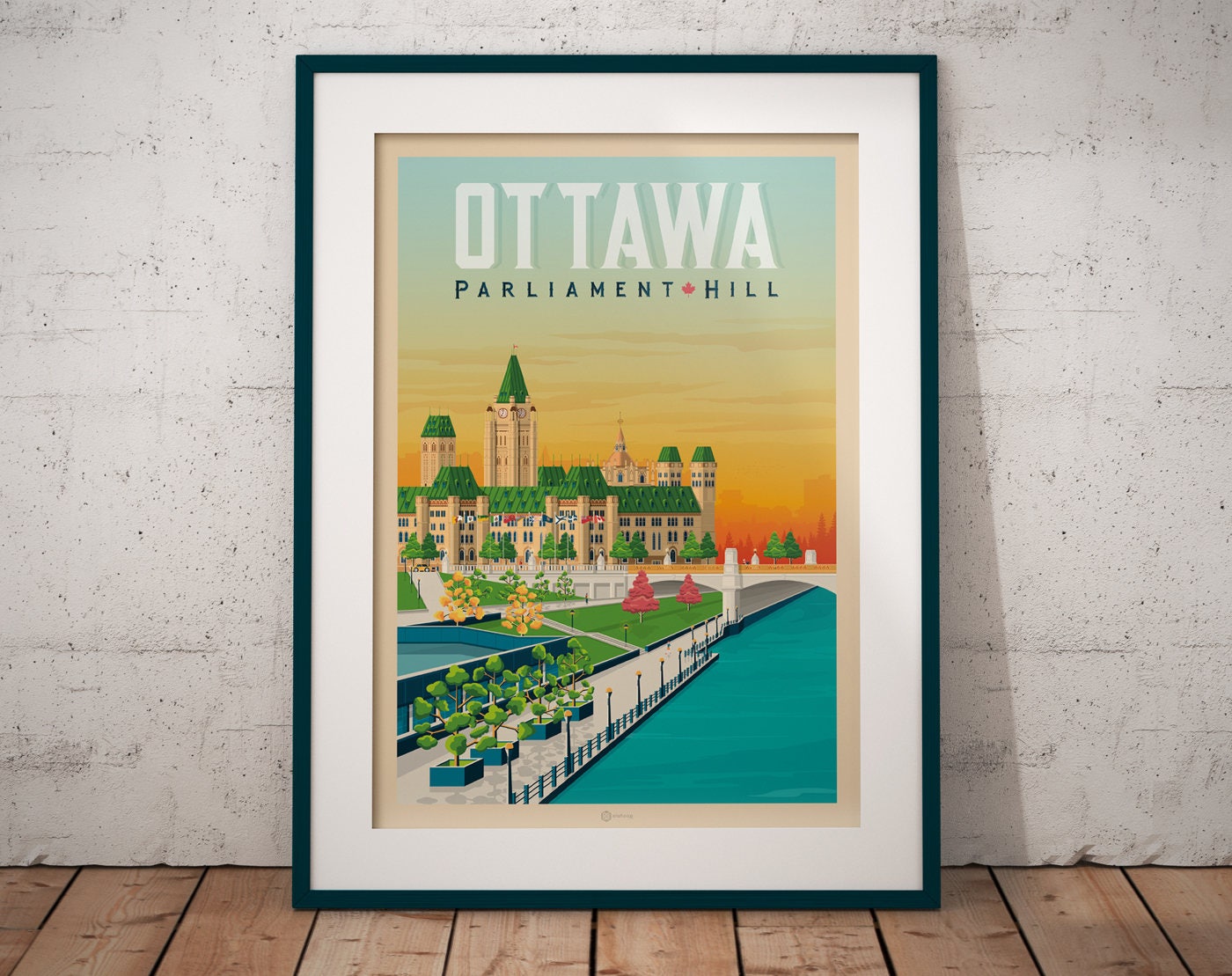 Ottawa Print Ottawa Ontario Vintage Travel Poster Etsy