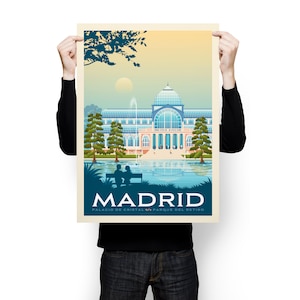 Madrid Travel Print, Palacio de Cristal, Travel Gift, Barcelona Poster, Europe Print, Spain Art Print, Travel Art Print, Housewarming Gift image 5