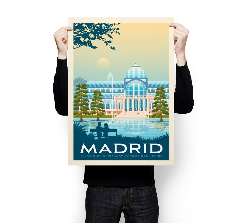 Madrid Travel Print, Palacio de Cristal, Travel Gift, Barcelona Poster, Europe Print, Spain Art Print, Travel Art Print, Housewarming Gift image 5