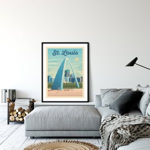 St Louis Print, Missouri Print, Gateway Arch, United States Print, Travel Gift, Travel Poster, USA Print, Housewarming, Birthday Gift image 8