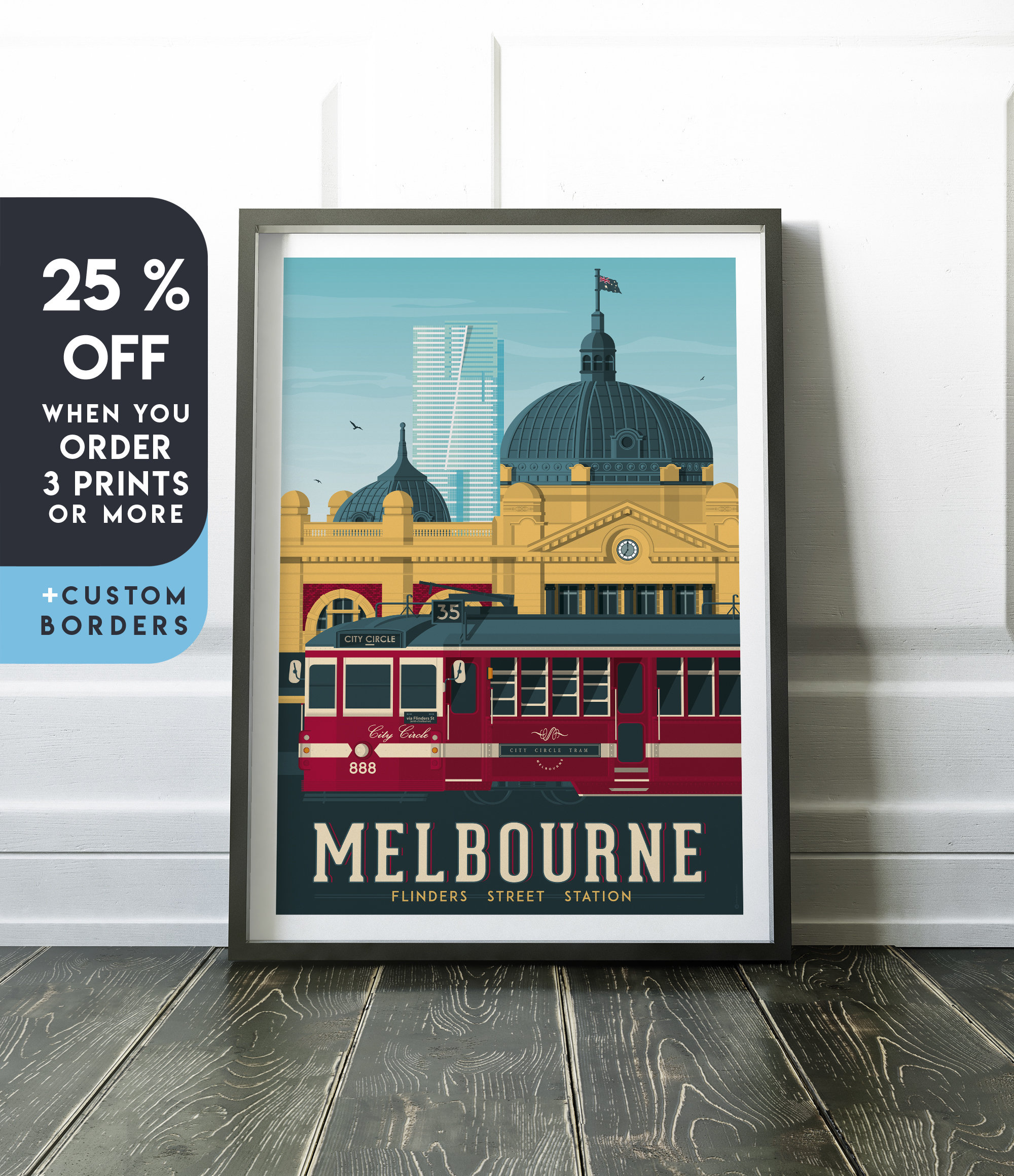 Melbourne Print Melbourne Vintage Travel Poster Australia Etsy