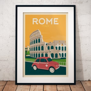 Rome Art Print, Italy Art Print, Roma Print, Italy Poster, The Colosseum Print, Travel Gift, Travel Poster, Europe Print, Housewarming image 6