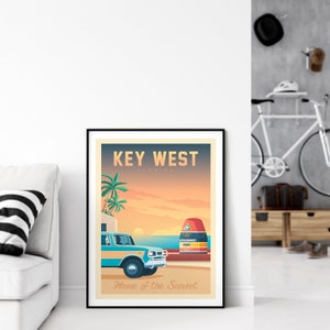 Key West Print, Florida Keys Print, Key Largo, United States Print, Travel Gift, Travel Poster, USA Print, Housewarming, Birthday Gift image 8