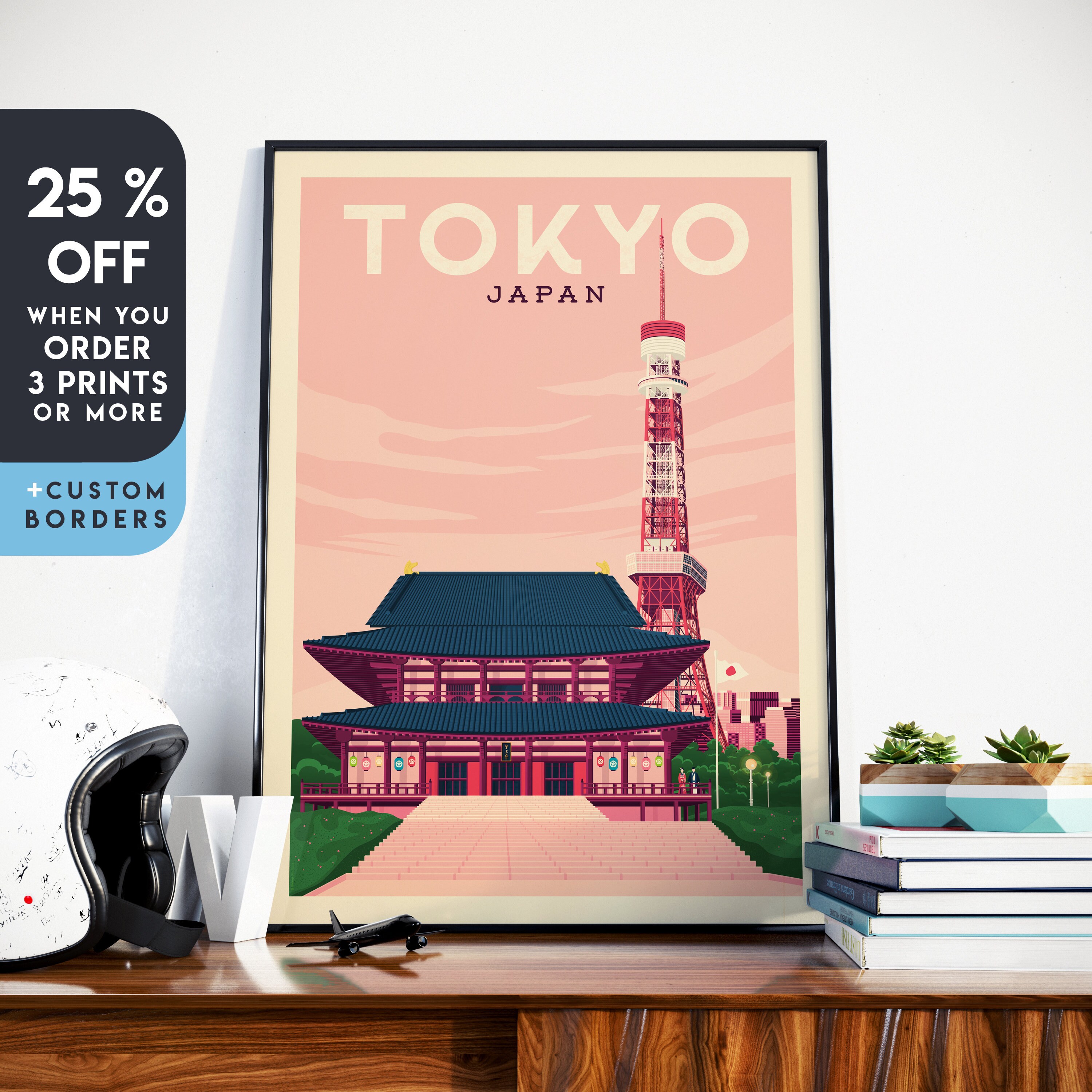 VINTAGE JAPANESE TOURISM JAPAN VACATION TRAVEL AD POSTER ART REAL CANVAS PRINT