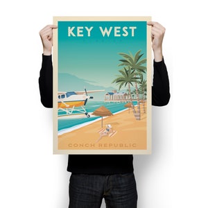 Key West Print, Florida Keys Print, Key Largo, United States Print, Travel Gift, Travel Poster, USA Print, Housewarming, Birthday Gift image 5