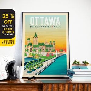 Ottawa Ontario Print, Parliement Hill, City Skyline, Canada Print, Travel Gift, Travel Poster, USA Print, Housewarming, Birthday Gift