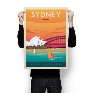 Sydney Australia Print, Opera House, City Skyline, Travel gift, Australia Wall Art, Travel Gift, Travel Poster, Housewarming, Birthday Gift image 5