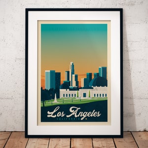 Los Angeles California Print, Griffith Museum, United States Print, Travel Gift, Travel Poster, USA Print, Housewarming, Birthday Gift image 6